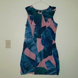 Size XL short pink and blue dress